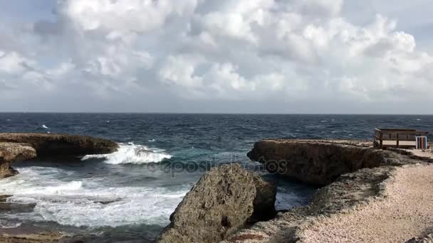 Shete Boka, Curaçao — Vídeo de Stock