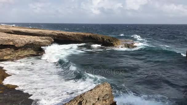 Shete Boka, Curaçao — Vídeo de Stock