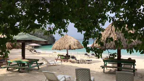Bella spiaggia al Curacao — Video Stock