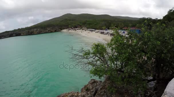 Grote Knip Plajı, Curacao — Stok video
