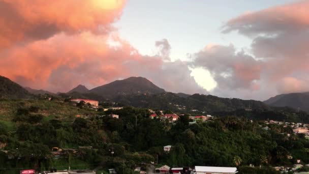 Dominica bergen. Caraïben — Stockvideo