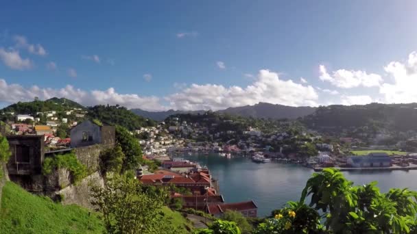 Pevnost a přístav, Grenada — Stock video