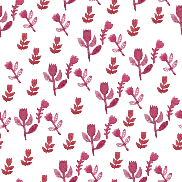 Pink flowers seamless vector pattern. It can be used for wrapping paper, wall paper and etc.