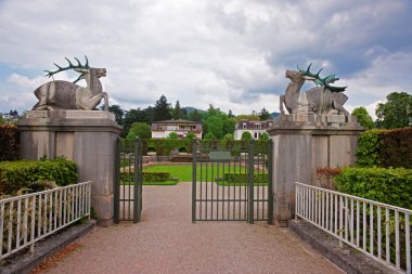 Entrance gate at Lichtentaler Allee park in Baden Baden clipart