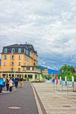 Interlaken ve Brienz Gölü Bern Kanton İsviçre Harbor'da