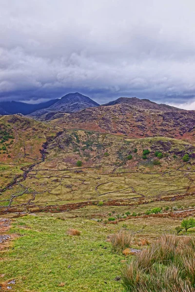 Piękny łańcuch Gór Parku Narodowego Snowdonia — Zdjęcie stockowe