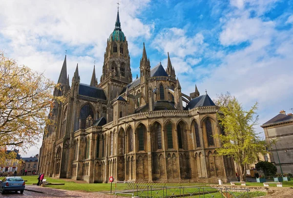 Catedral de Nossa Senhora de Bayeux Calvados Normandia França — Fotografia de Stock