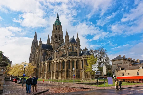 Catedral de Nossa Senhora de Bayeux em Calvados Normandia França — Fotografia de Stock