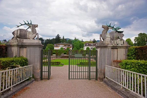 Portão de entrada no parque Lichtentaler Allee em Baden Baden — Fotografia de Stock