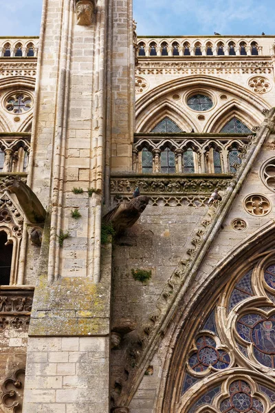 Fragmento da Catedral de Nossa Senhora de Bayeux na Normandia — Fotografia de Stock