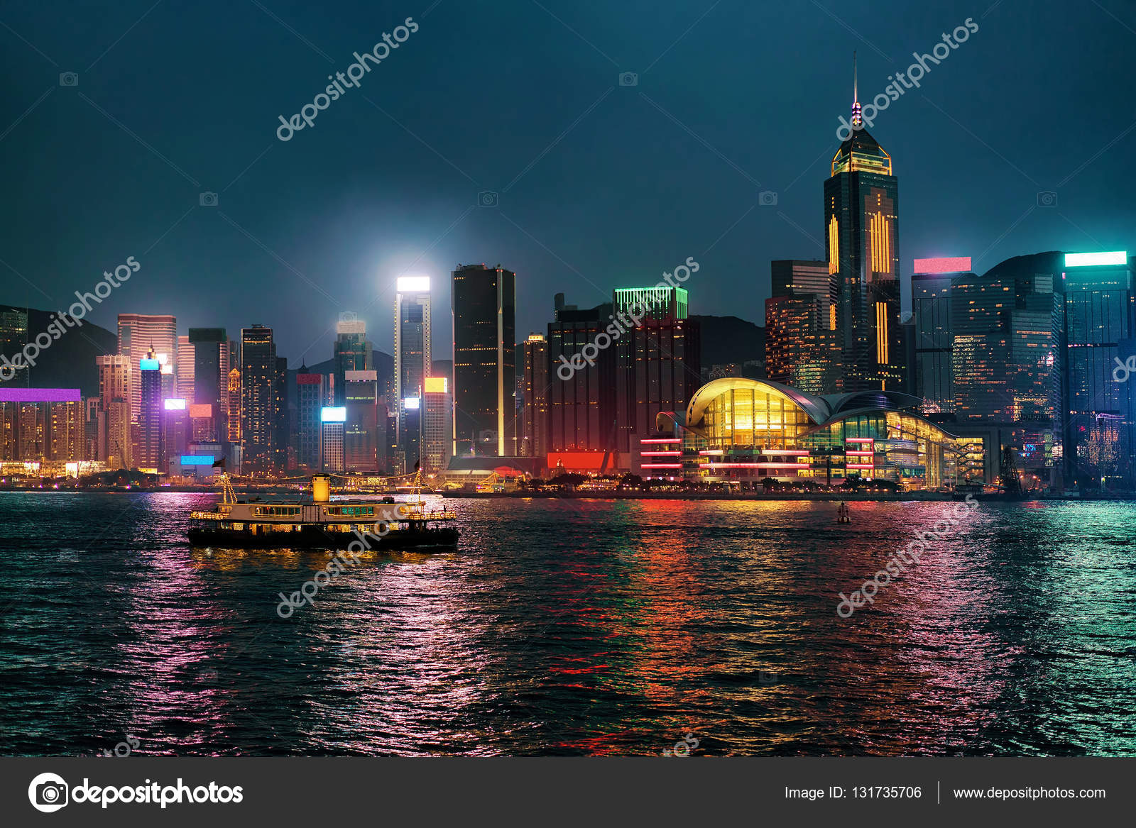 Skyline at Victoria Harbor in Hong Kong Stock Photo by ©erix2005 131735706