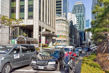 Seul Jung bölgesinin kadar araba trafik