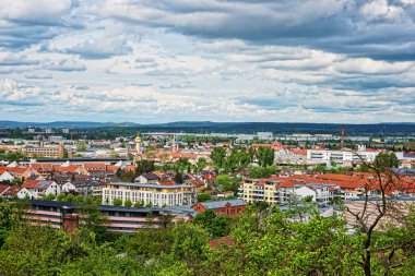 Üst Franconia Almanya Bamberg şehir merkezinin panoramik görünüm