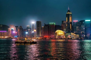Victoria Harbor Hong Kong manzarası