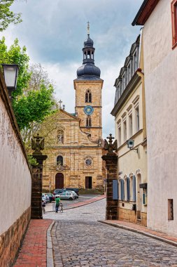 St Jakob kilise şehir merkezi Bamberg Almanya
