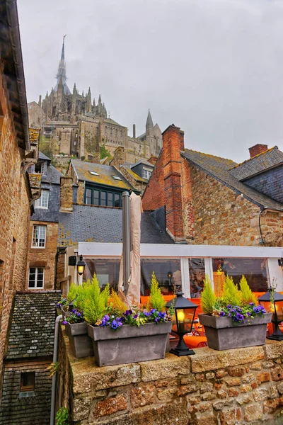 Mont Saint Michel en Normandía Manche en Francia — Foto de Stock