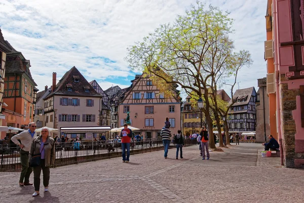 Gamla stadens centrala Colmar i regionen Alsace i Frankrike — Stockfoto