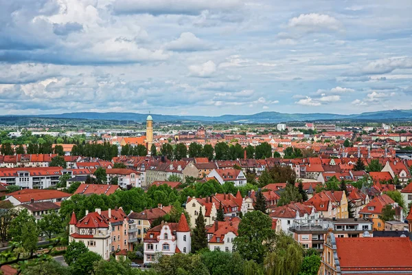 Vista panorâmica do centro da cidade de Bamberg Alta Franconia Alemanha — Fotografia de Stock