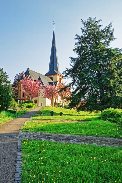 St Martin kyrkan av Linz am Rhein Tyskland — Stockfoto