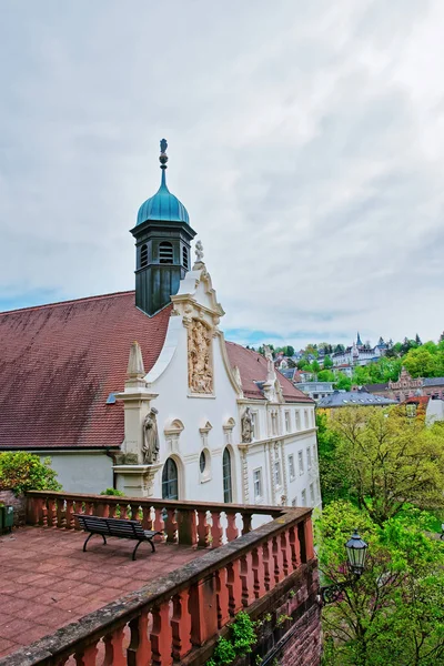 Terrace view on Convent School of holy grave in Baden — Stock Photo, Image