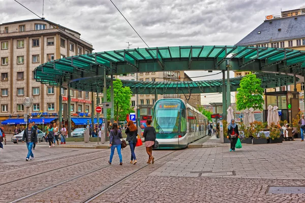 Железнодорожная станция на Гранд-Айле в Страсбурге, Франция — стоковое фото