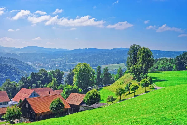 Village in Turbenthal in Winterthur in Zurich canton of Switzerland — Stock Photo, Image