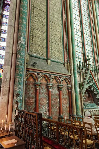 Muur van Amiens kathedraal van de Notre Dame in Picardië Frankrijk — Stockfoto