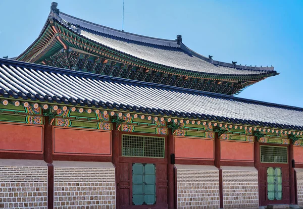 Wooden pavilion in Gyeongbokgung Palace in Seoul