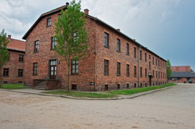 Auschwitz toplama kampının yatakhanesi.