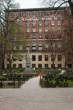 Granary Burying Ground in Tremont Street of Boston clipart