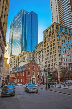 Eski Devlet House ve mali bölge Downtown Boston