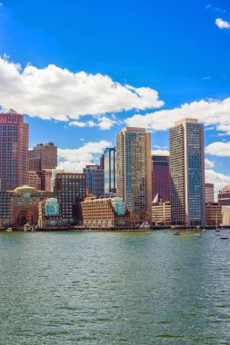 Boston'da finansal bölgesinin manzarası