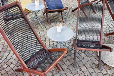 Tipik restoranın terasında Ascona pahalı Resort