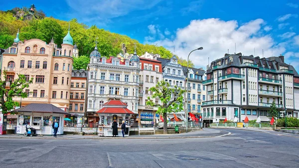 Architecture at Promenade in Karlovy Vary in Czech republic — Stock Photo, Image