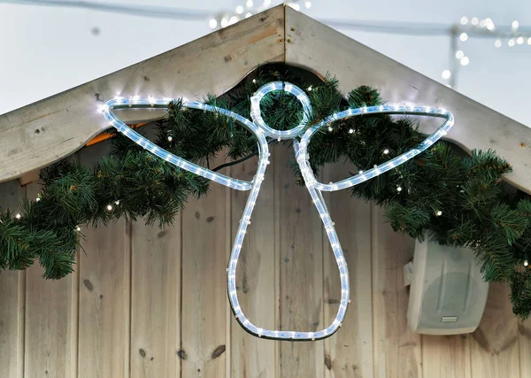 Decorazione natalizia in forma di angelo a Vilnius Mercatino di Natale — Foto Stock