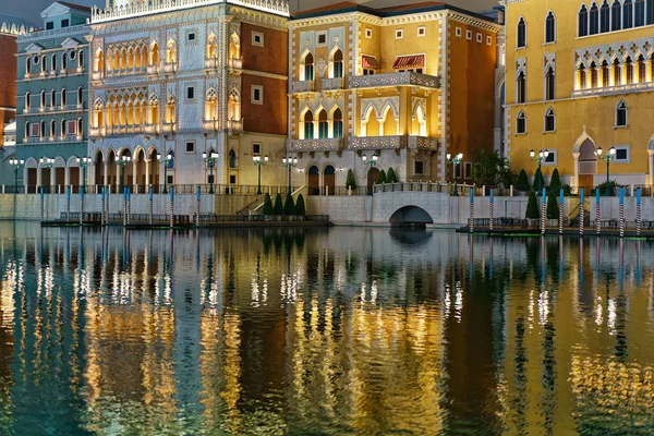 Canal en Venetian Macao Casino y Hotel resort de lujo Macao —  Fotos de Stock