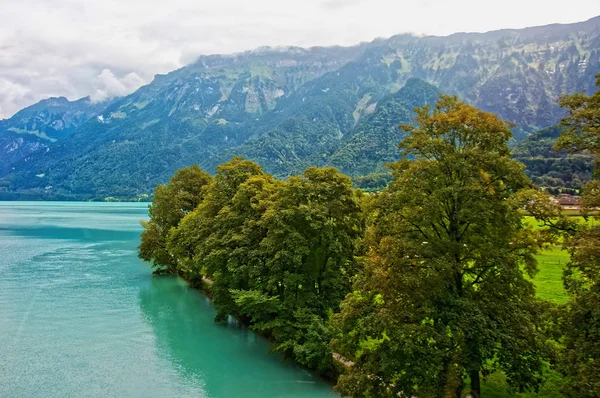 Charakter hotelu górskiego jeziora Brienz i Brienzer Rothorn Bern, Szwajcaria — Zdjęcie stockowe