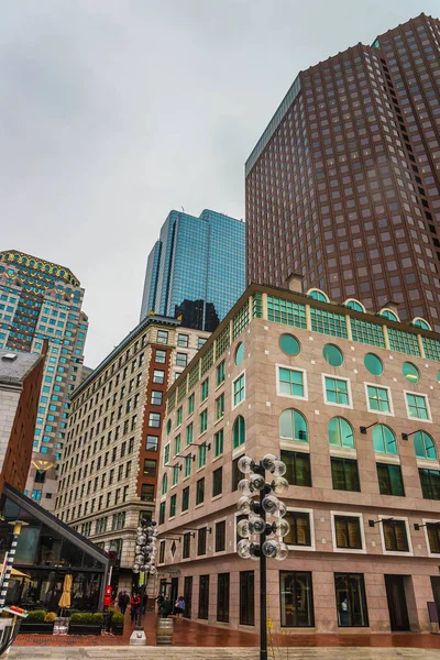 Modern Buildings at Faneuil Hall Square in downtown Boston — Stock Photo, Image