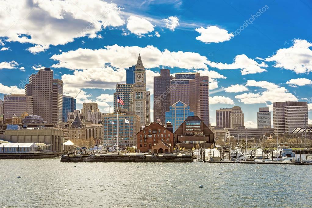 Long Wharf with Skyscrapers of Custom House and Financial District