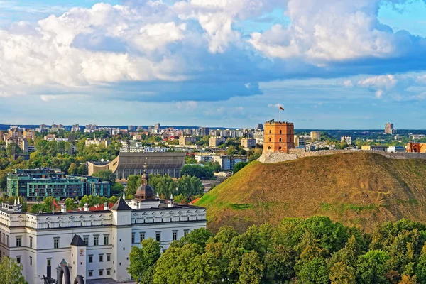 Torre Gediminas y Palacio Real en el casco antiguo de Vilna —  Fotos de Stock