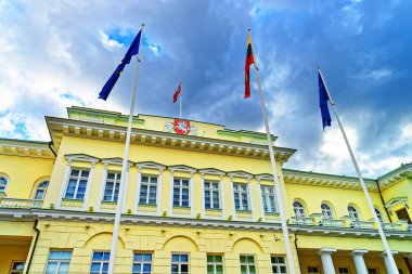 Bayrakları ile Cumhurbaşkanlığı Sarayı