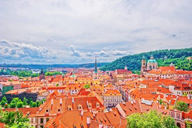 Panoramik Prague Old Town St. Nicholas Kilisesi