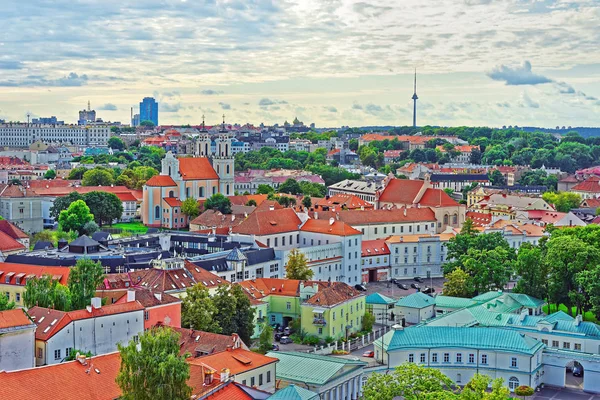 Aerial view to Presidential Palace in Vilnius — Stock Photo, Image