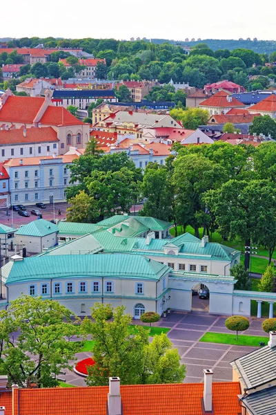 Luchtfoto van het presidentieel paleis in Vilnius — Stockfoto