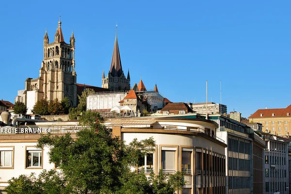 Katedrála Notre Dame Lausanne Švýcarsko — Stock fotografie