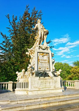 Mozart heykel Burggarten Park