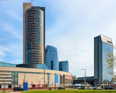 Şehir şehir merkezi Vilnius, gökdelenler ile