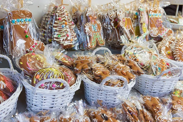 Pão de gengibre no Mercado de Natal de Vilnius no Advento — Fotografia de Stock