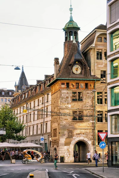 Molard Clock tower in Geneva city center — Stock Photo, Image