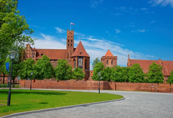 Zamek w Malborku w prowincji Pomorze Polska — Zdjęcie stockowe